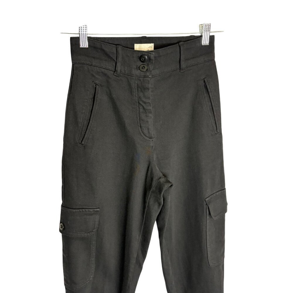 Aritzia Wilfred Free Modern Cargo Pants Black Tapered High Rise-sz 2 - Picture 7 of 11